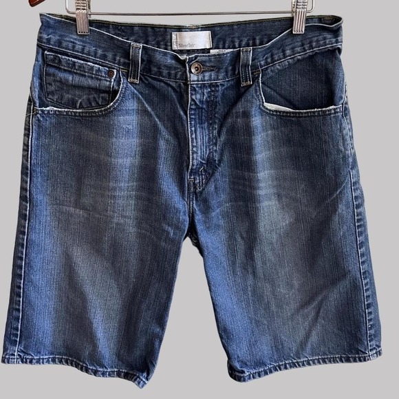 Vintage‎ Levis Jeans Mens 33 Silvertab Shorts Blue Denim - Picture 1 of 8